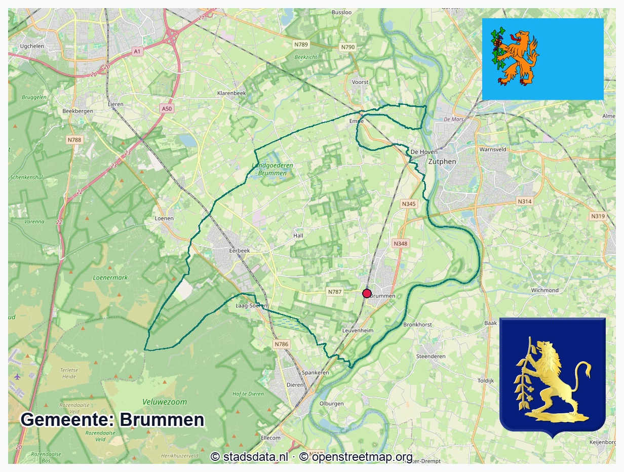 Schematische gemeentegrens Brummen